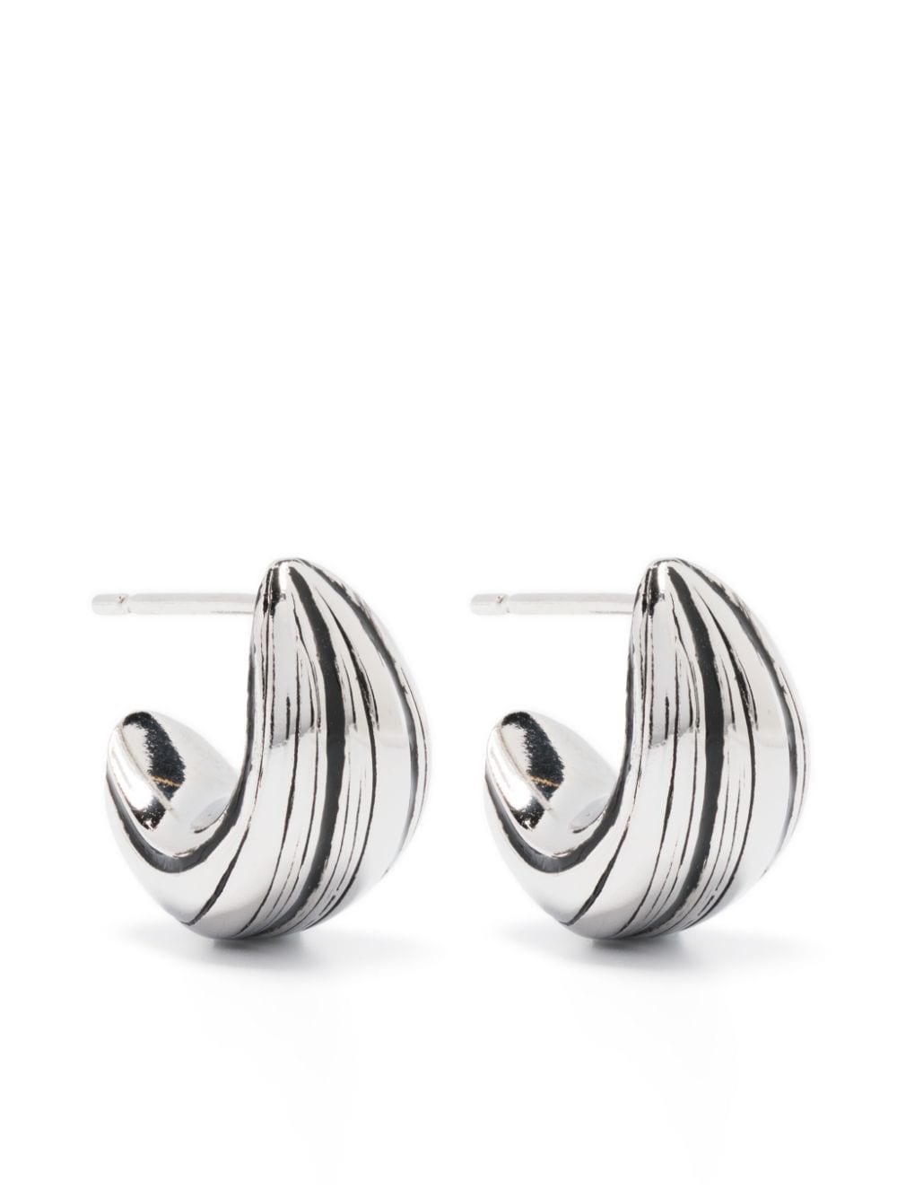 LEMAIRE Girasol striped earrings - Silver von LEMAIRE