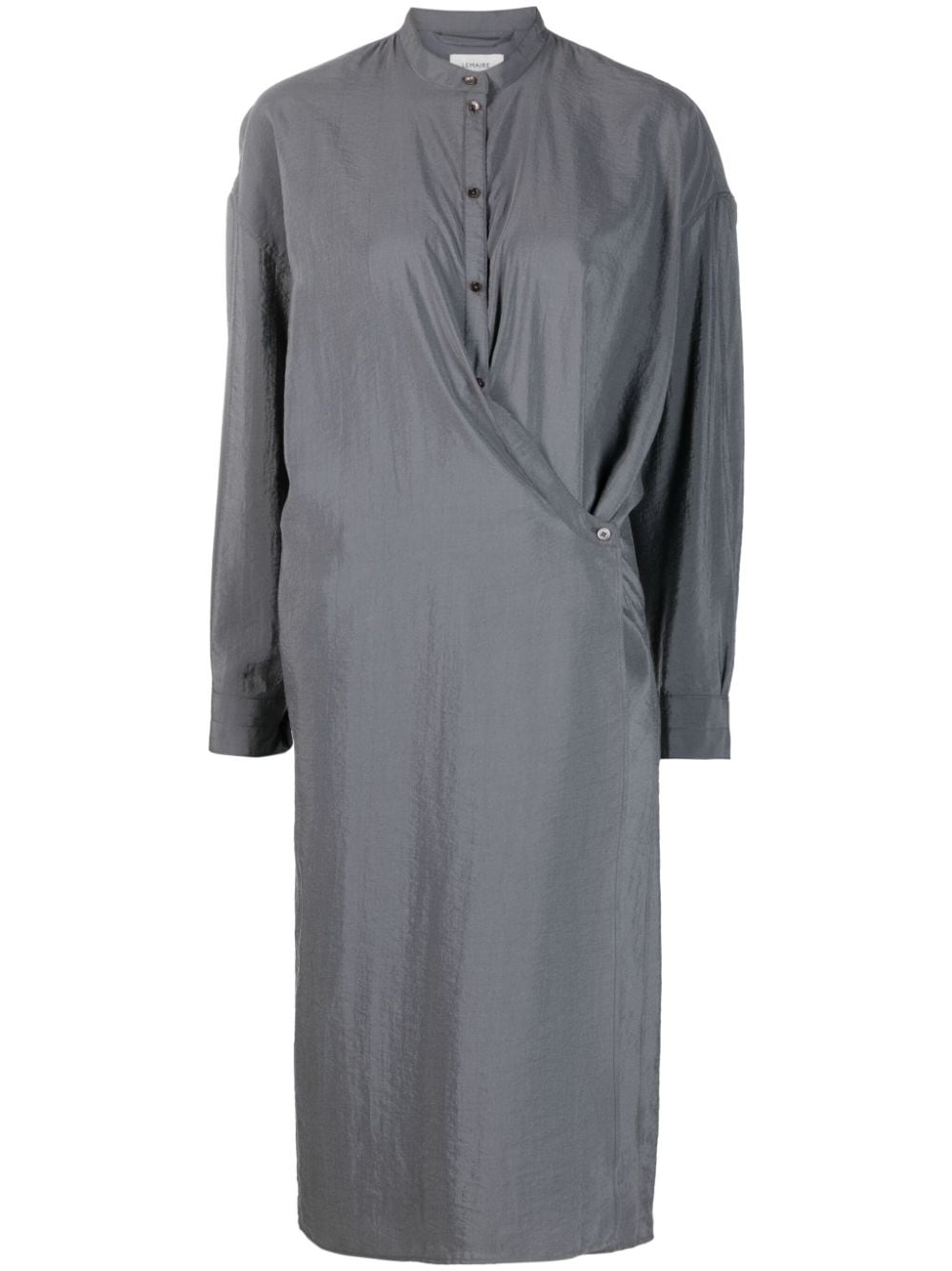 LEMAIRE twisted officer-collar shirtdress - Grey von LEMAIRE