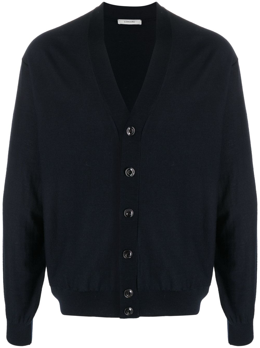 LEMAIRE V-neck wool-blend cardigan - Blue von LEMAIRE