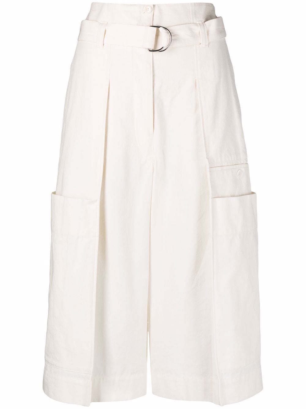 LEMAIRE belted capri shorts - White von LEMAIRE