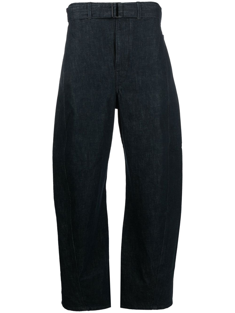 LEMAIRE belted straight-leg trousers - Blue von LEMAIRE