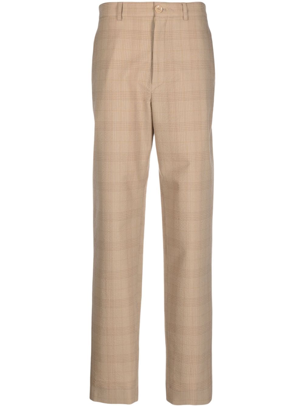 LEMAIRE check-print high-waisted trousers - Brown von LEMAIRE