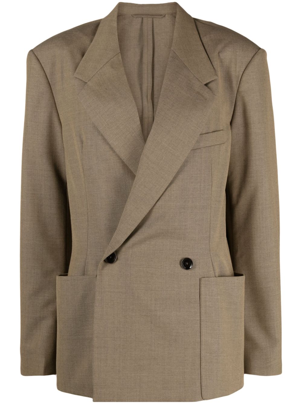 LEMAIRE double-breasted cotton blazer - Neutrals von LEMAIRE