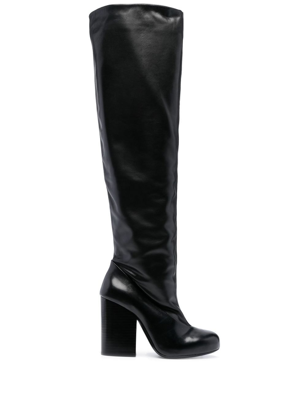 LEMAIRE knee-length polished-finish boots - Black von LEMAIRE