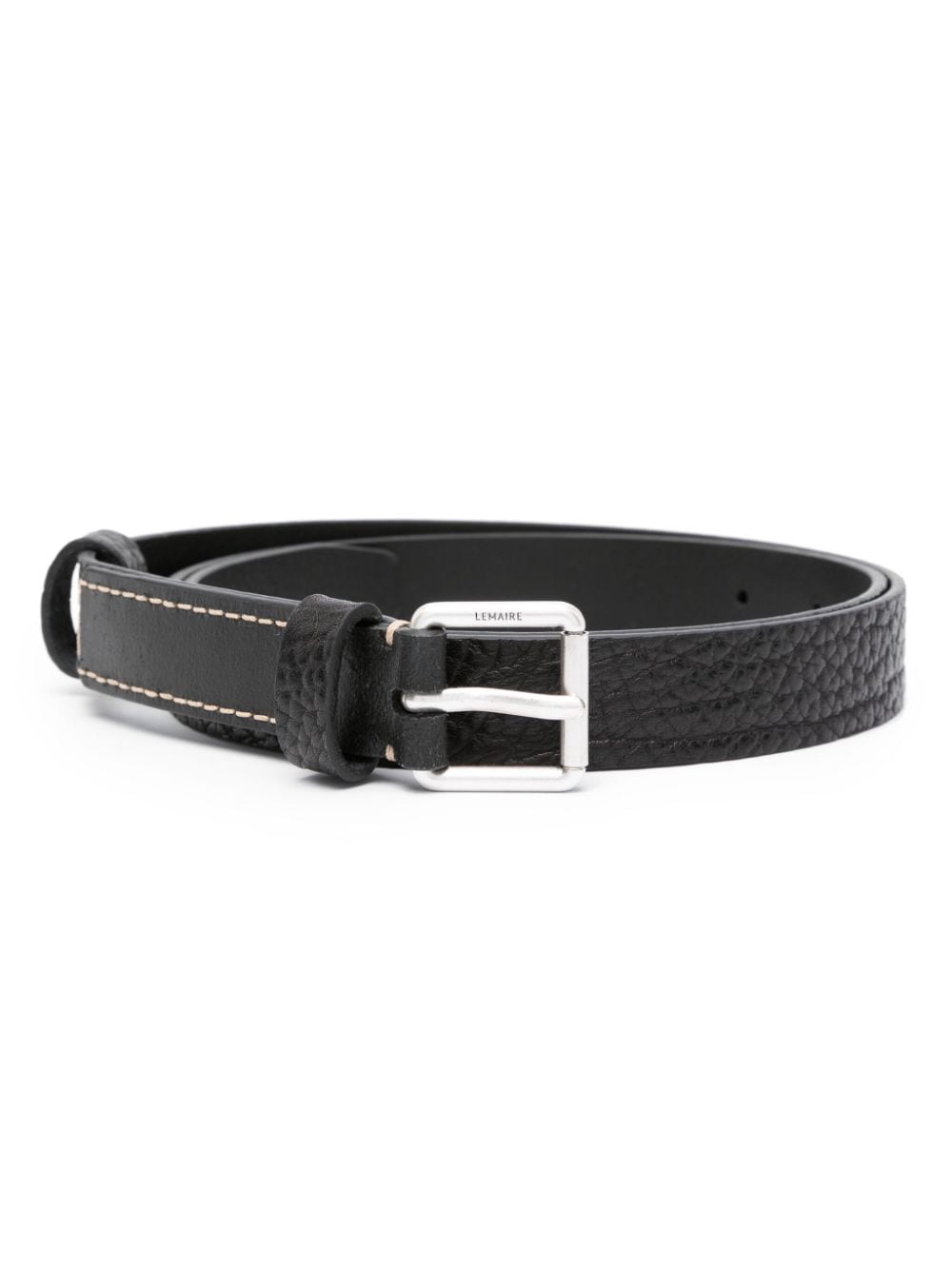 LEMAIRE logo-engraved buckle leather belt - Black von LEMAIRE