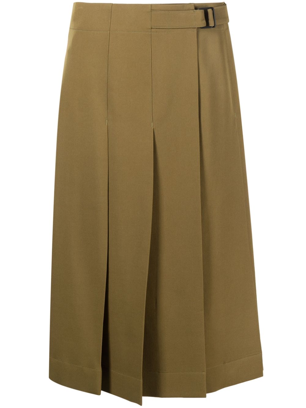 LEMAIRE pleated wool wrap skirt - Green von LEMAIRE