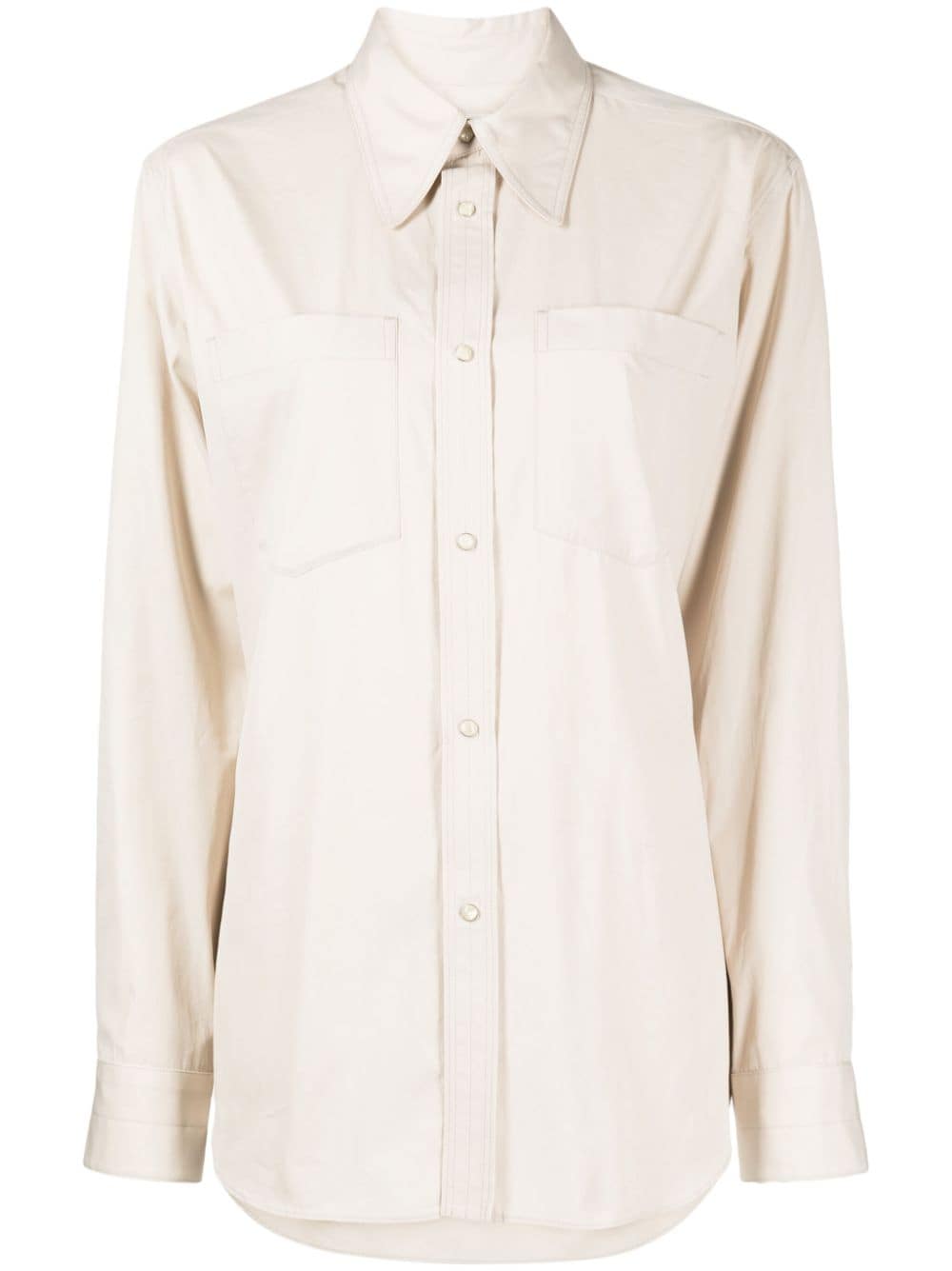 LEMAIRE pointed-collar press-stud shirt - Neutrals von LEMAIRE