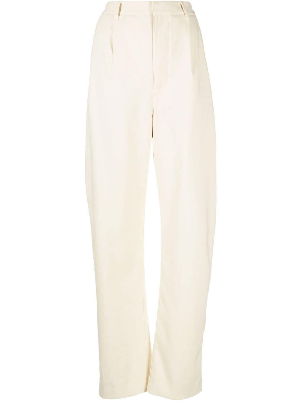 LEMAIRE straight-leg cotton-blend trousers - White von LEMAIRE