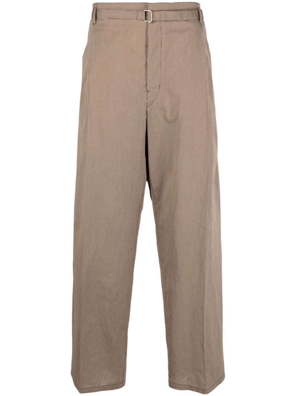 LEMAIRE stripe-pattern belted-waist trousers - Brown von LEMAIRE