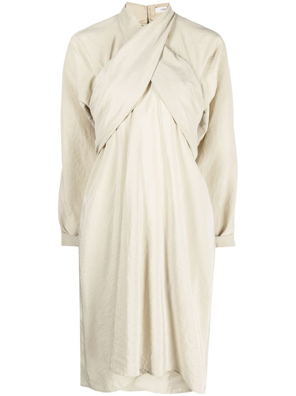 LEMAIRE tie-detail long-sleeve dress - Neutrals von LEMAIRE