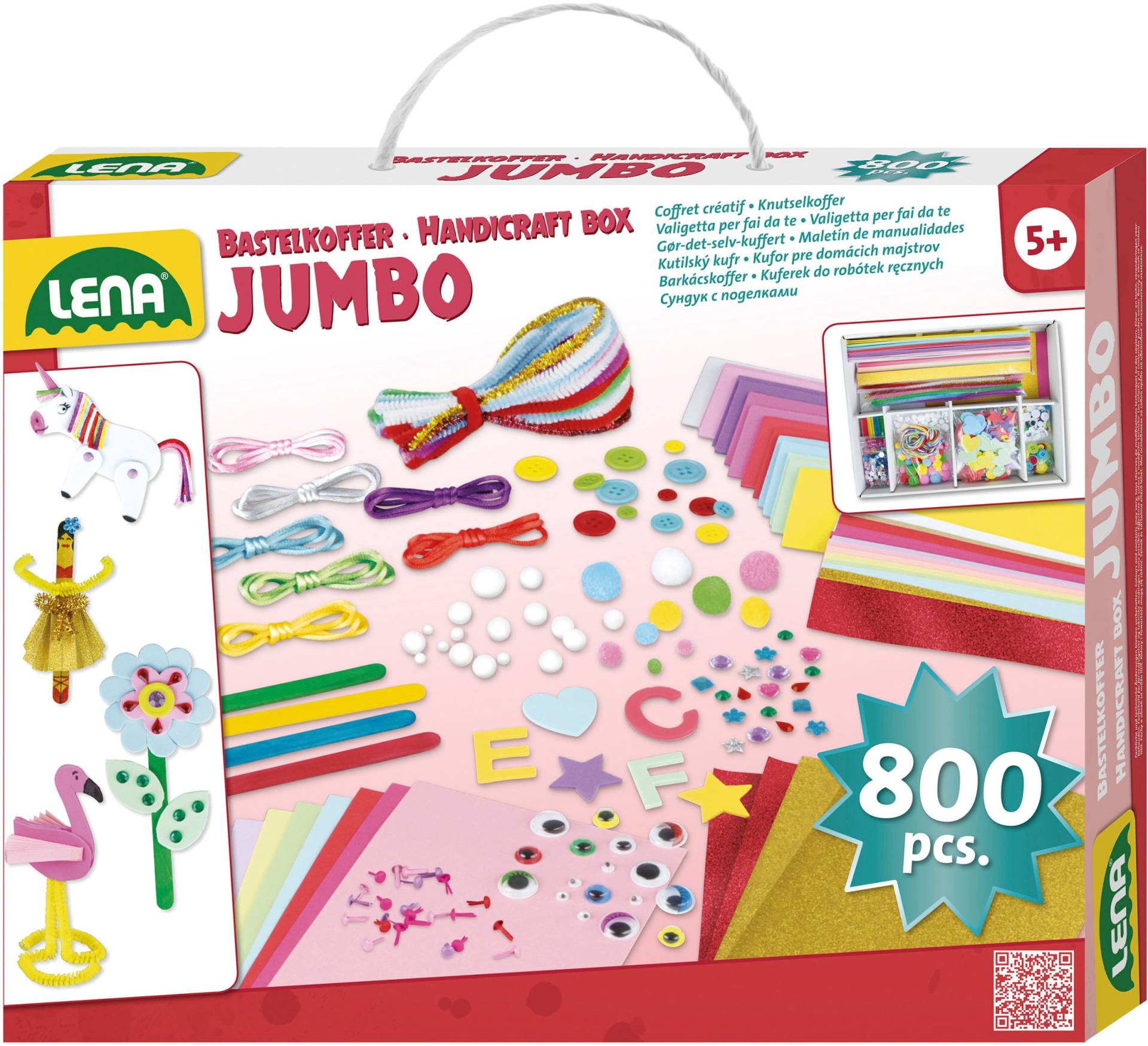 Lena® Kreativset »Bastelkoffer Jumbo, pink« von Lena®