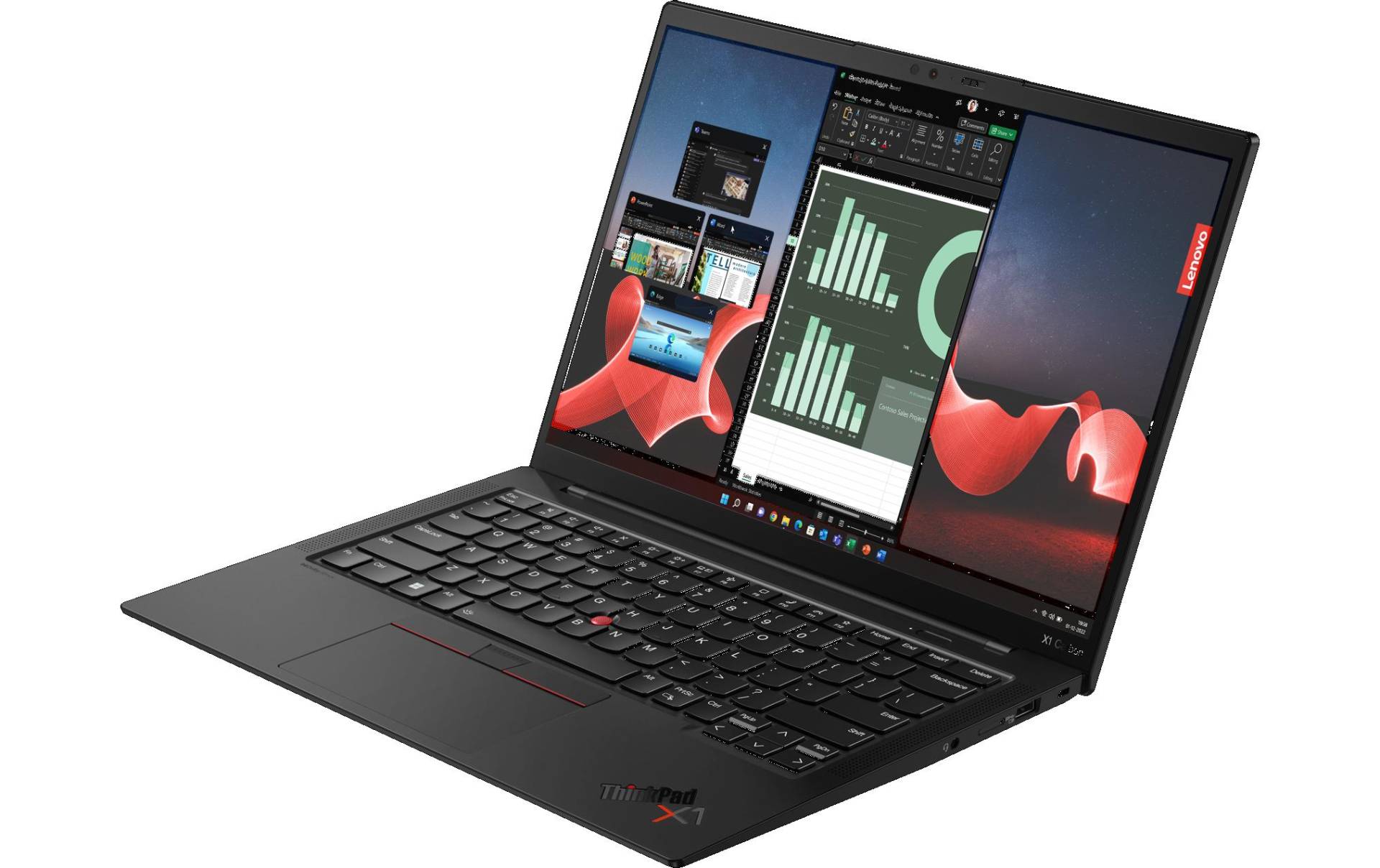 Lenovo Business-Notebook »ThinkPad X1 Carbon Gen, 11 (Intel) LTE«, 35,42 cm, / 14 Zoll, Intel, Core i7, Iris Xe Graphics, 256 GB SSD von Lenovo