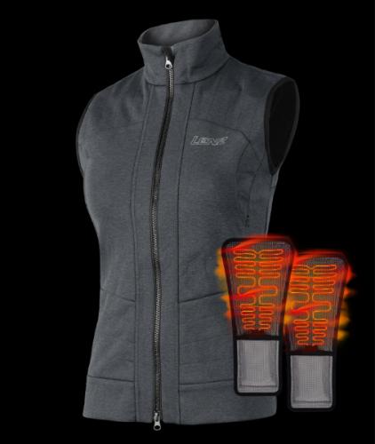 Lenz Heat Pads Vest 2.0 women - black/grey melange (Grösse: L/42) von Lenz