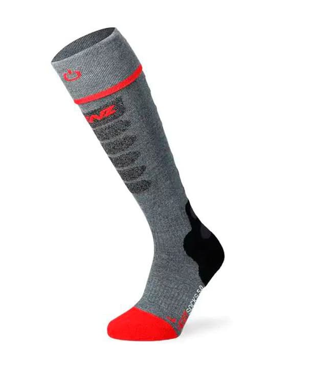 Lenz Heat Sock 5.0 Toe Cap Slim Fit Heizsocken grau von Lenz
