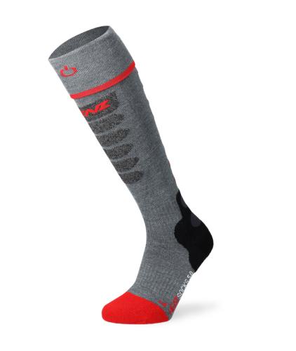 Lenz Heat Sock 5.1 Slim Fit Paar - grey/red (Grösse: 42-44) von Lenz