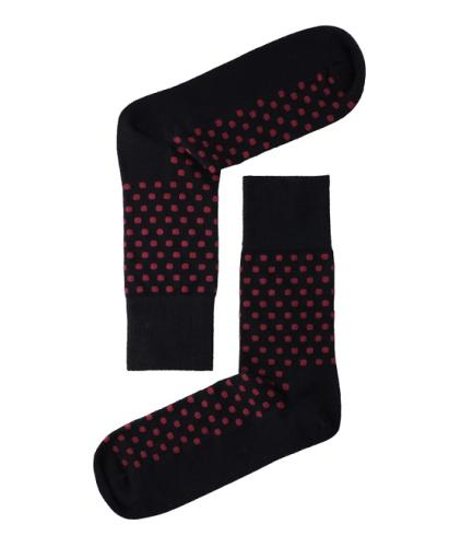 Lenz Longlife socks men 2er Pack - black/red dots (Grösse: 45-47) von Lenz