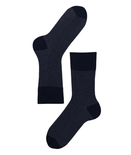 Lenz Longlife socks men 2er Pack - blau/birdsteps (Grösse: 45-47) von Lenz