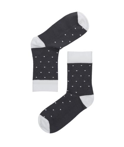 Lenz Longlife socks women 2er Pack - grey/white dots (Grösse: 39-41) von Lenz