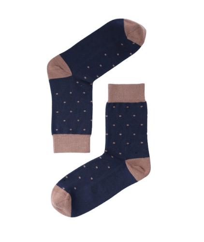 Lenz Longlife socks women 2er Pack - navy/brown dots (Grösse: 39-41) von Lenz