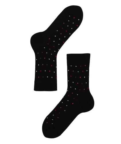 Lenz Longlife socks women 2er Pack - schwarz/farbige dots (Grösse: 35-38) von Lenz