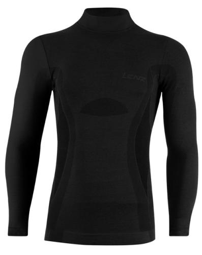 Lenz Longsleeve women merino 6.0 turtle neck - black (Grösse: L) von Lenz