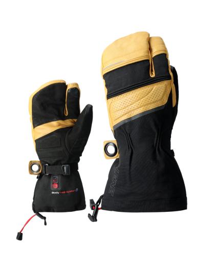 Lenz heat glove 8.0 lobster uni Paar - black/beige (Grösse: L(9-10) von Lenz