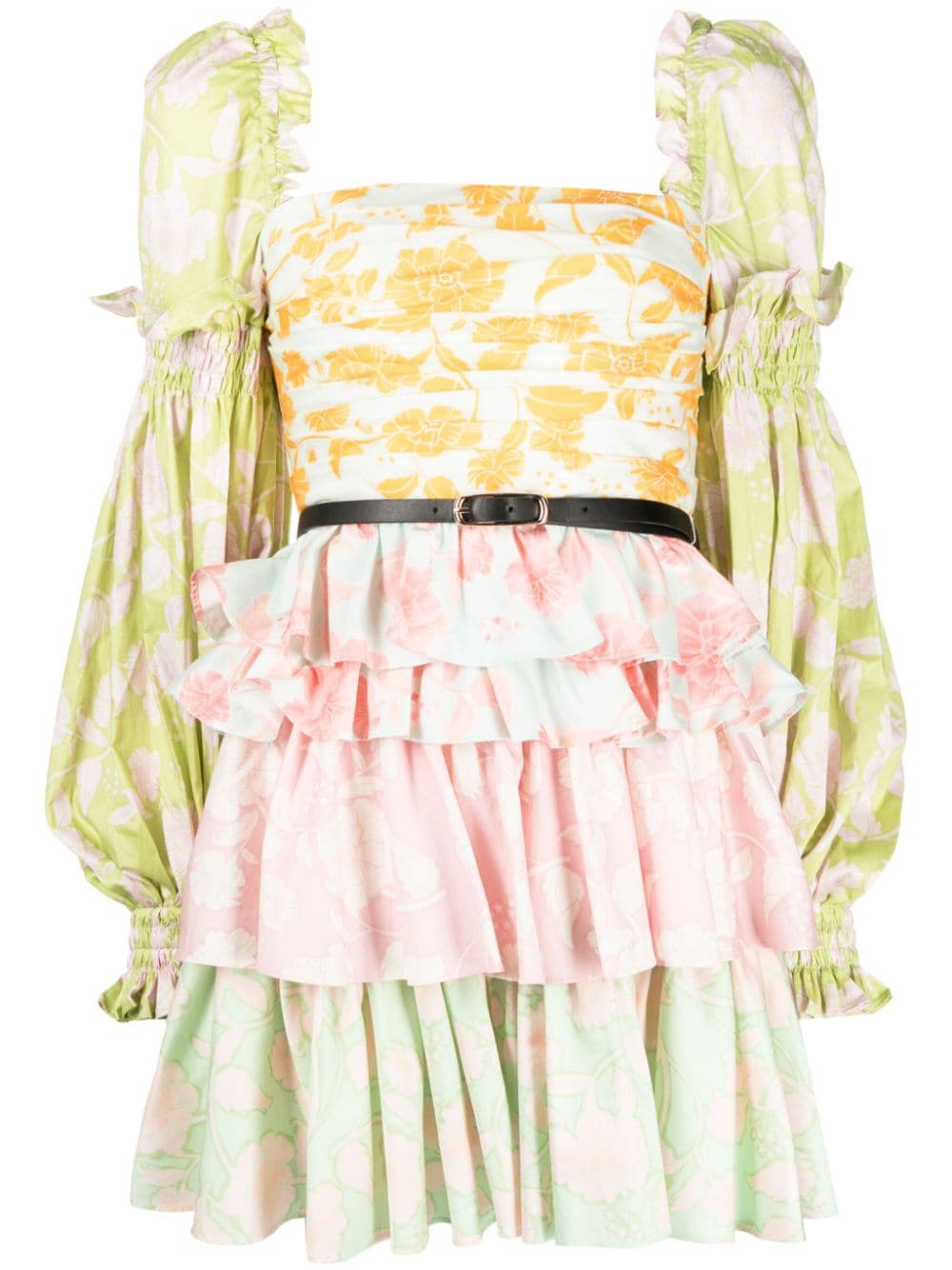 Leo Lin Holly long-sleeve mini dress - Multicolour von Leo Lin
