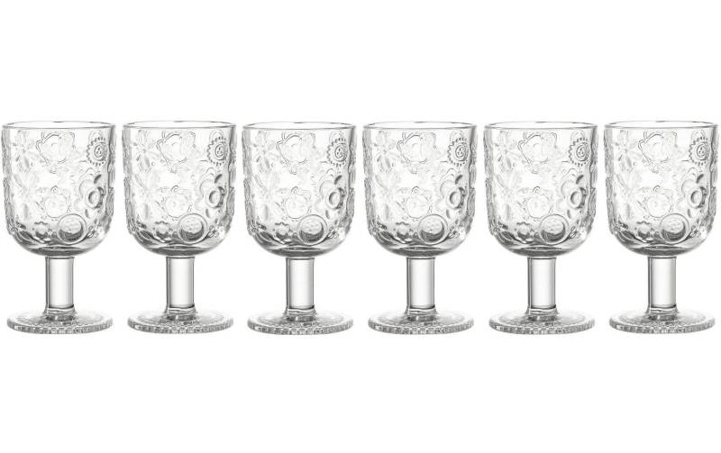 LEONARDO Glas »Leonardo Trinkglas Fiorita 330 ml,«, (6 tlg.), 6 teilig fröhliches Muster von Leonardo