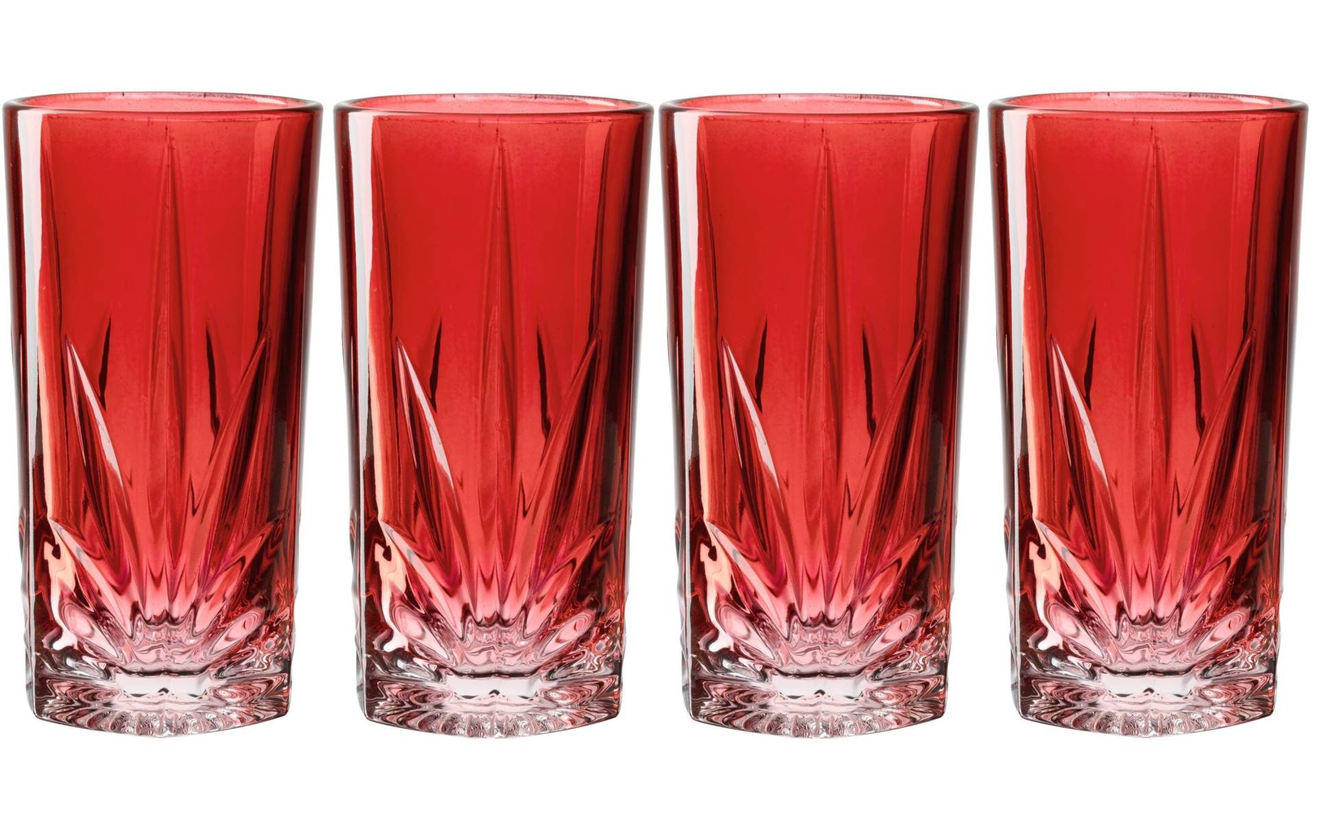 LEONARDO Longdrinkglas »Capri 390ml rot«, (4 tlg.) von Leonardo