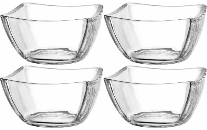 LEONARDO Schüssel »Piazza 4 Stück, Transparent«, 4 tlg., aus Glas von Leonardo