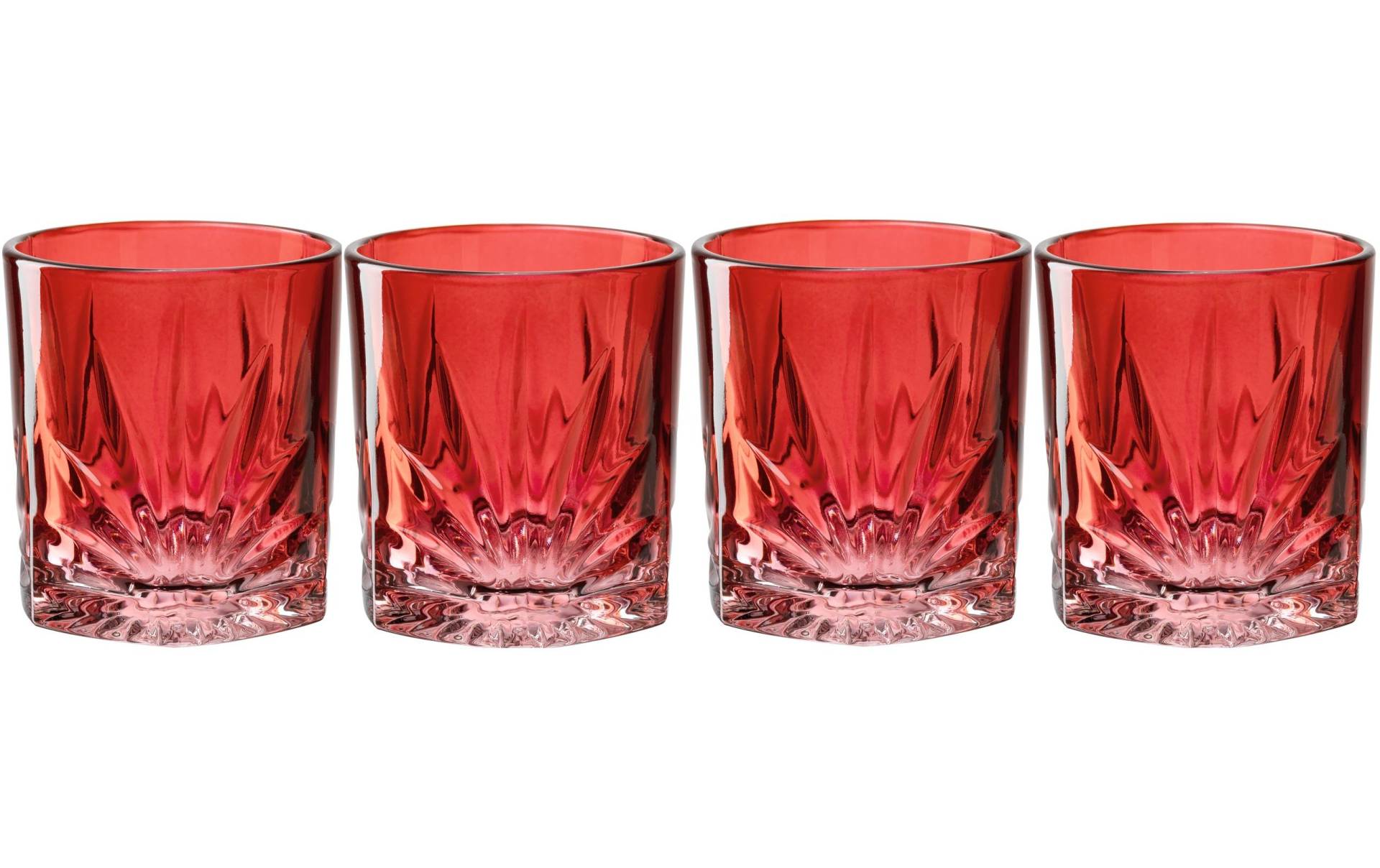 LEONARDO Whiskyglas »DOF Capri 330ml rot«, (4 tlg.) von Leonardo