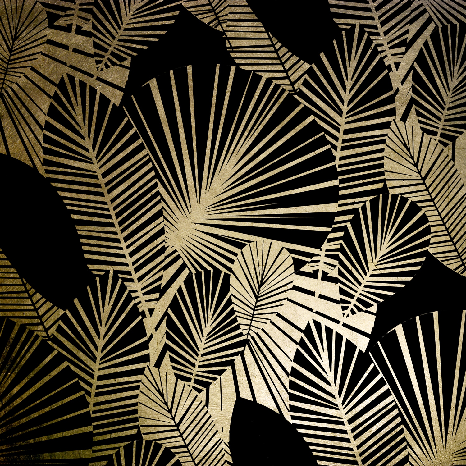 Leonique Acrylglasbild »Blätter - Acrylbilder mit Blattgold veredelt«, Blätter, (1 St.) von Leonique