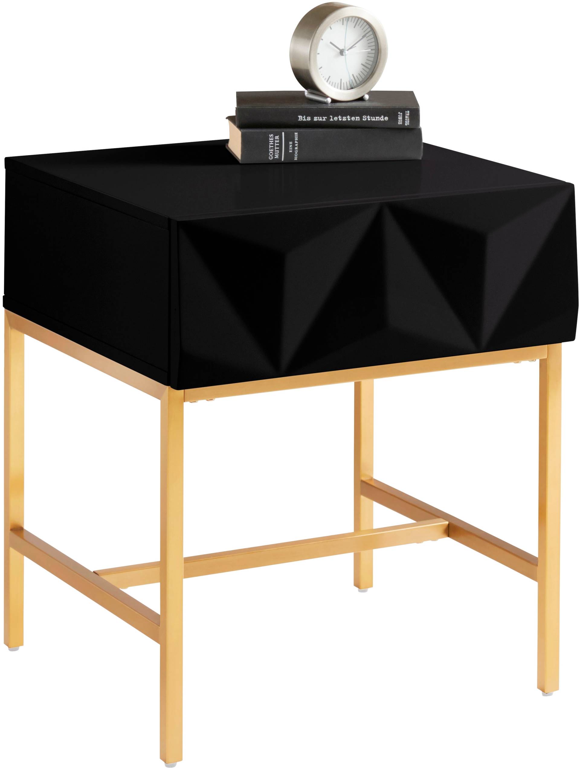 Leonique Beistelltisch »Minfi«, Schublade mit 3D-Front, auch als Nachttisch geeignet, Breite 50 cm von Leonique