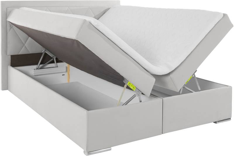 Leonique Boxbett »Alfie, Bestseller, wahlweise mit Bettkasten«, mit Strasssteinen im Kopfteil, H2, H3 und H4 wählbar von Leonique