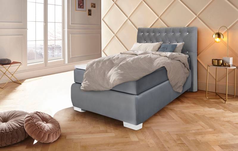 Leonique Boxspringbett »Rumba«, Taschenfederkern-Matratze in Härtegrad 3, in 4 Breiten, incl. Topper von Leonique