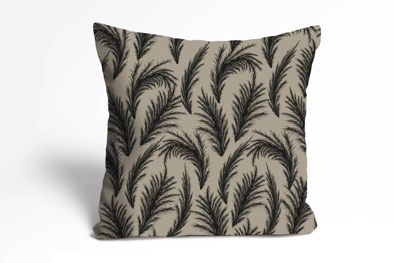 Leonique Dekokissen »Pampasgras - Kissenhülle - Kissenbezug«, Kissenhülle,Floral,Beige,Schwarz,Minimalistisch,Elegant,Zeitlos von Leonique