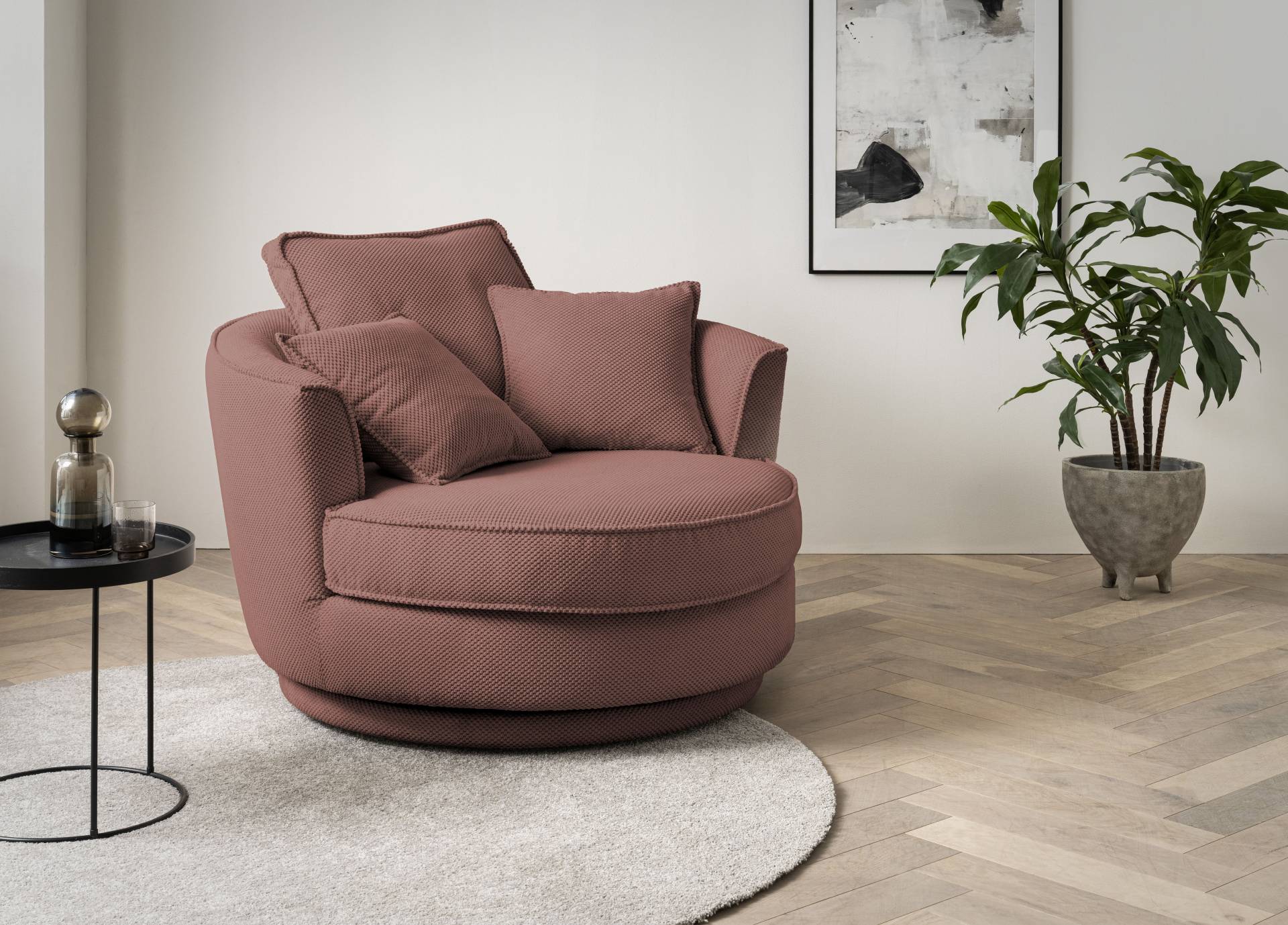 Leonique Drehsessel »MAISIE, Love Seat XXL, Lese-Sessel BIG-«, Sessel in MEGA CORD u. Web-Velours, 360 Grad drehbar Leonique Drehsessel »MAISIE, Love Seat XXL, Lese-Sessel BIG-«, Sessel in MEGA CORD u. Web-Velours, 360 Grad drehbar von Leonique