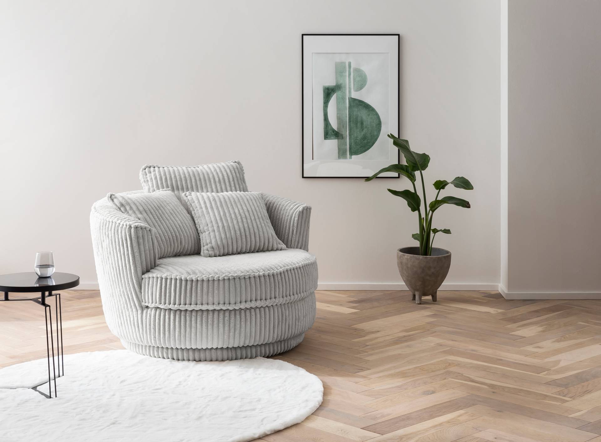 Leonique Drehsessel »MAISIE, Love Seat XXL, Lese-Sessel BIG-«, Sessel in MEGA CORD u. Web-Velours, 360 Grad drehbar Leonique Drehsessel »MAISIE, Love Seat XXL, Lese-Sessel BIG-«, Sessel in MEGA CORD u. Web-Velours, 360 Grad drehbar von Leonique