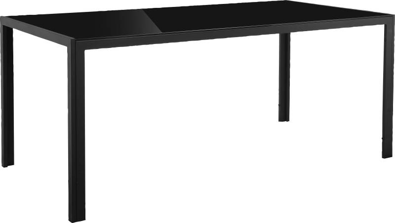 Leonique Esstisch »Presnel«, (1 St.), Tischplatte Sicherheitsglas, Gestell aus Metall schwarz, Höhe 76,5 cm von Leonique