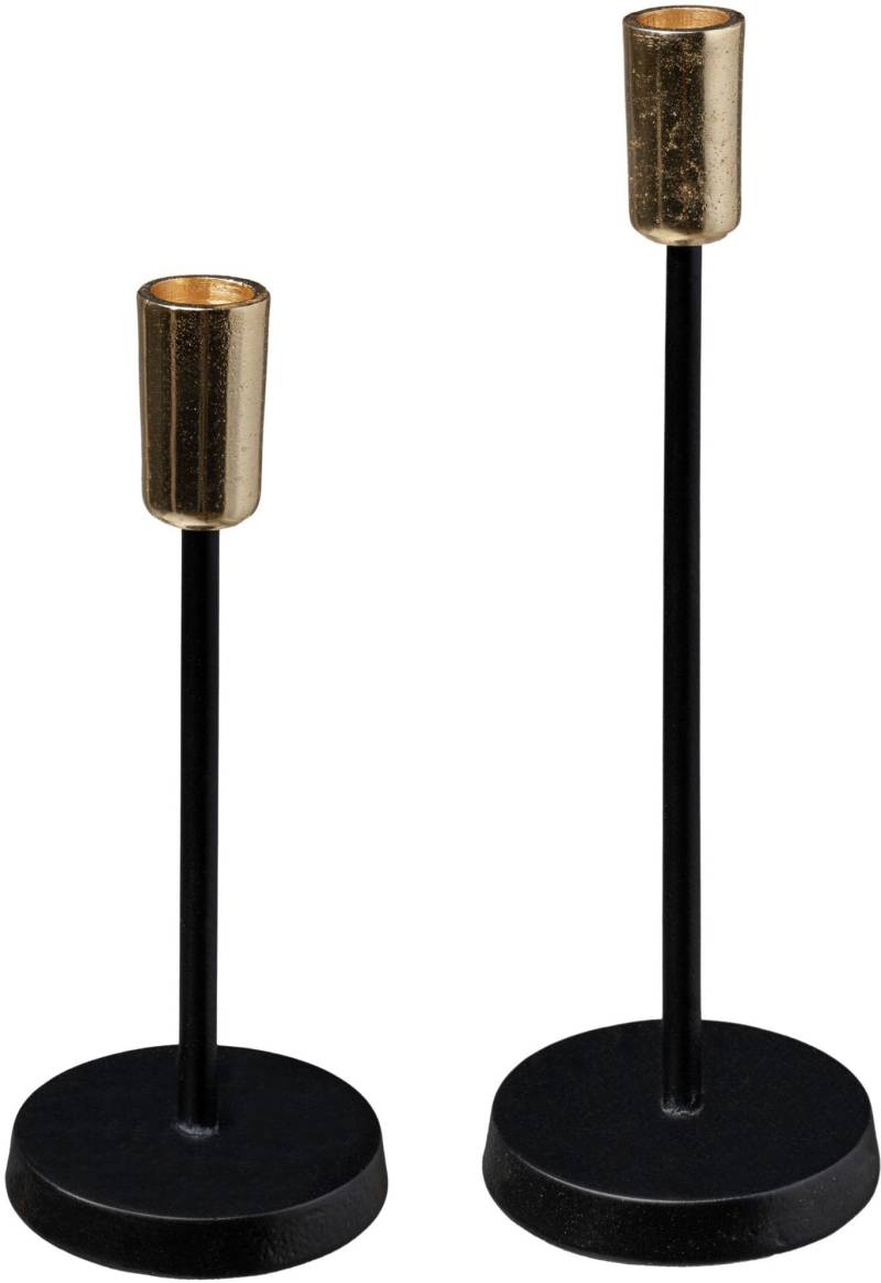 Leonique Kerzenhalter »Stabkerzenhalter Azlynn«, (Set, 2 St.), aus Aluminium von Leonique