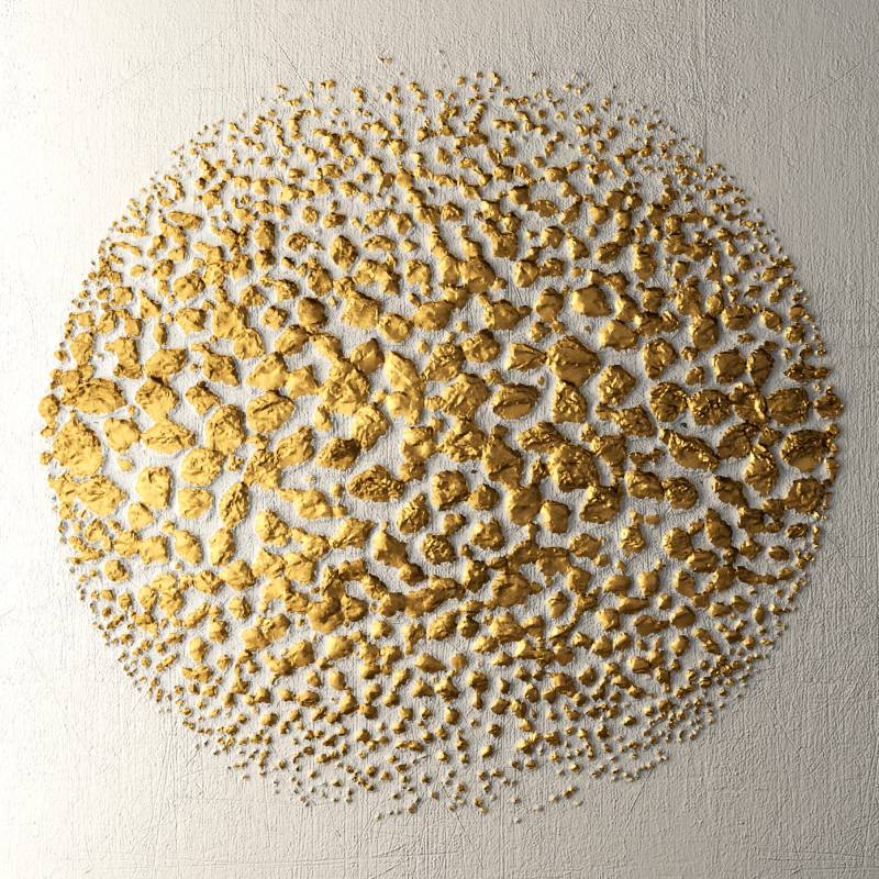 Leonique Leinwandbild »Golden Ball«, Abstrakt-Abstrakte-Kunst-Modern, (1 St.), Akustikbild mit sehr guten Schallabsorptions-Eigenschaften von Leonique