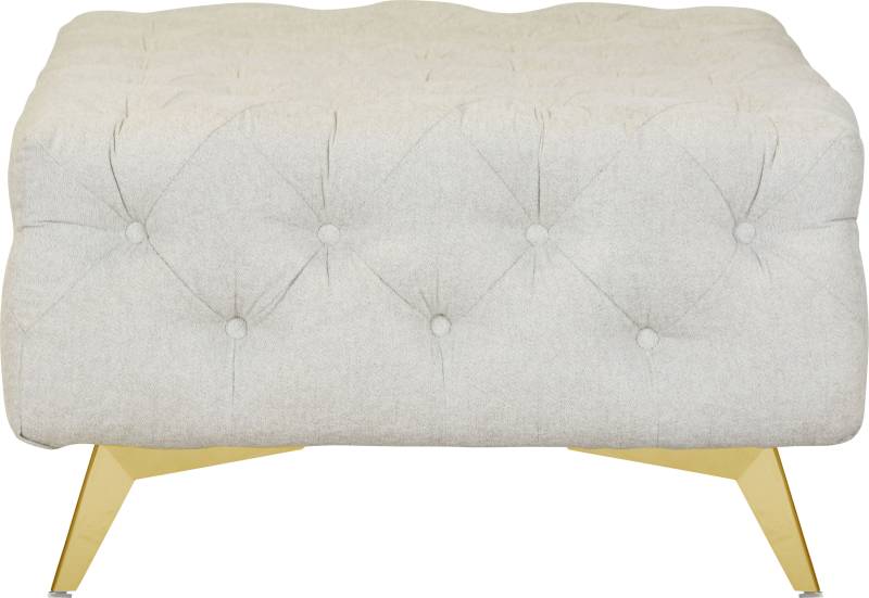 Leonique Polsterhocker »Amaury«, Chesterfield-Optik, Breite 80cm, Fussfarbe wählbar von Leonique