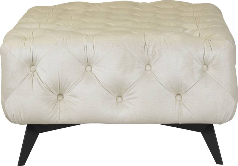 Leonique Polsterhocker »Amaury«, Chesterfield-Optik, Breite 80cm, Fussfarbe wählbar von Leonique