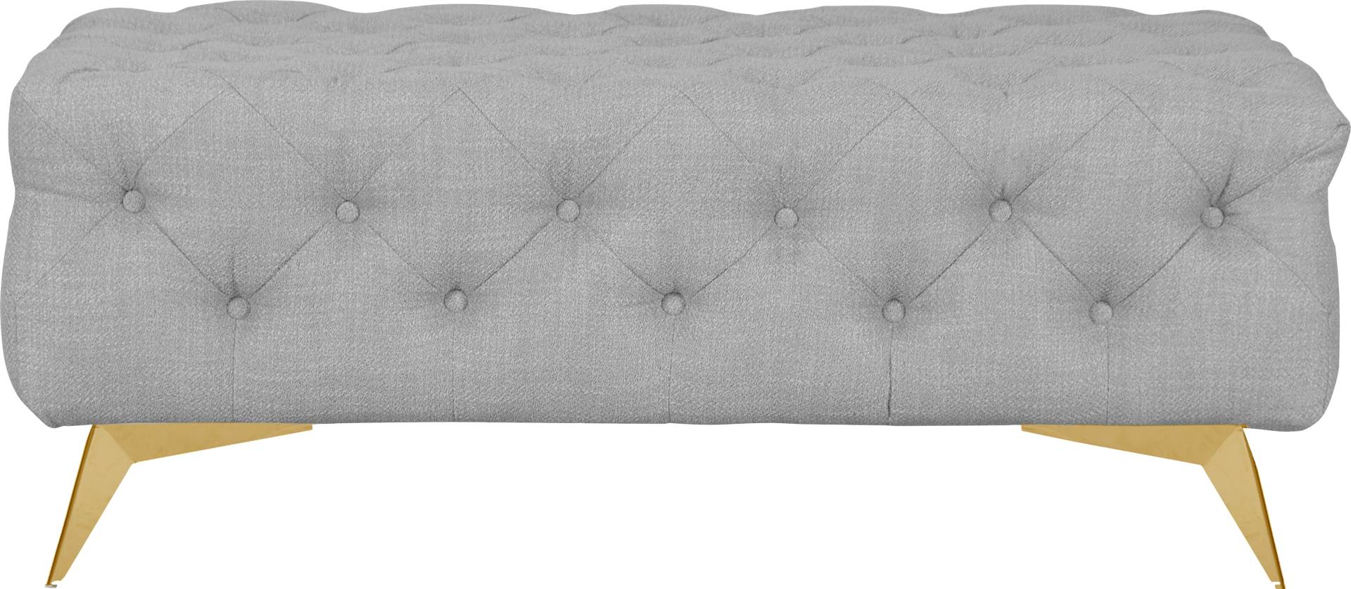 Leonique Polsterhocker »Glynis«, aufwändige Knopfheftung, moderne Chesterfield Optik, Fussfarbe wählbar von Leonique