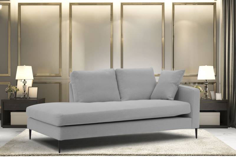 Leonique Recamiere »Cozy Chaiselongue, Masse B/T/H: 195/97/80 cm«, mit losen Kissen und Metallbeinen, Armlehne links oder rechts wählbar von Leonique