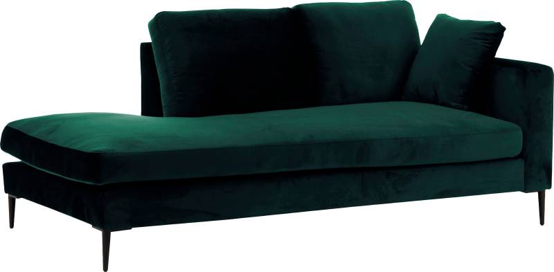 Leonique Recamiere »Cozy Chaiselongue, Masse B/T/H: 195/97/80 cm«, mit losen Kissen und Metallbeinen, Armlehne links oder rechts wählbar von Leonique