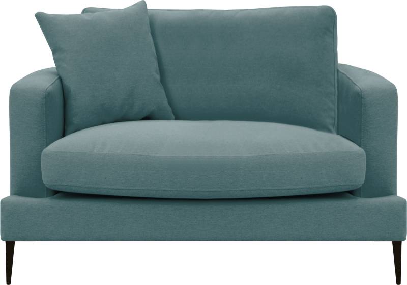 Leonique Sessel »Cozy Loungesessel, Designersessel, Masse B/T/H: 91/97/80 cm«, mit Metallbeinen und Zierkissen von Leonique