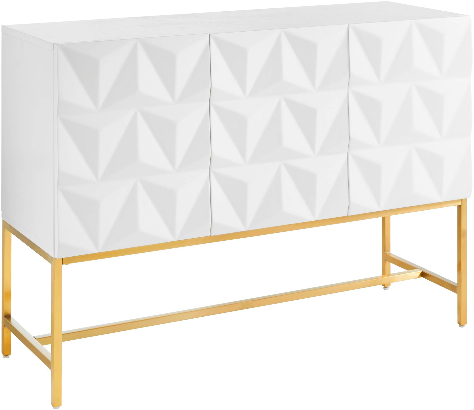 Leonique Sideboard »Rovuma«, in 3D-Optik und goldfarbenem Metallgestell Leonique Sideboard »Rovuma«, in 3D-Optik und goldfarbenem Metallgestell von Leonique