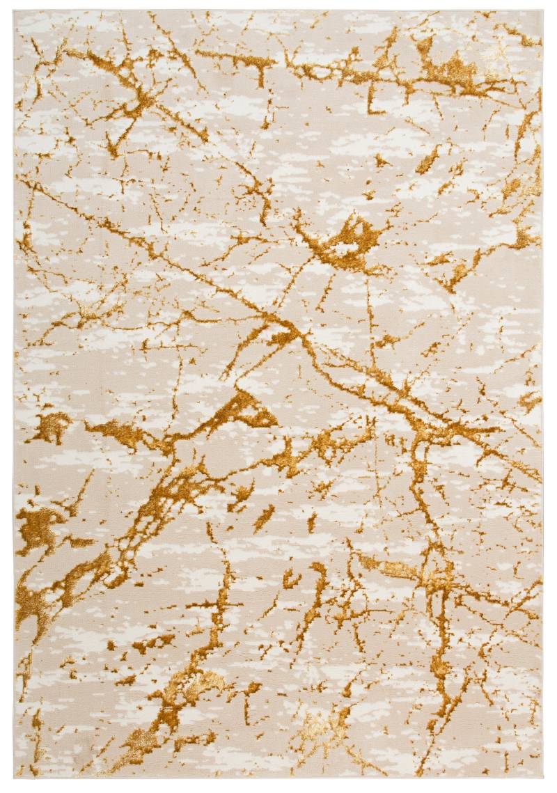 my home Teppich »Kalmus, mit Schrumpfgarn-Effekt, Hoch-Tief«, rechteckig, 11 mm Höhe, modernes Marmor Design, Kurzflor-Teppich, weich von My Home