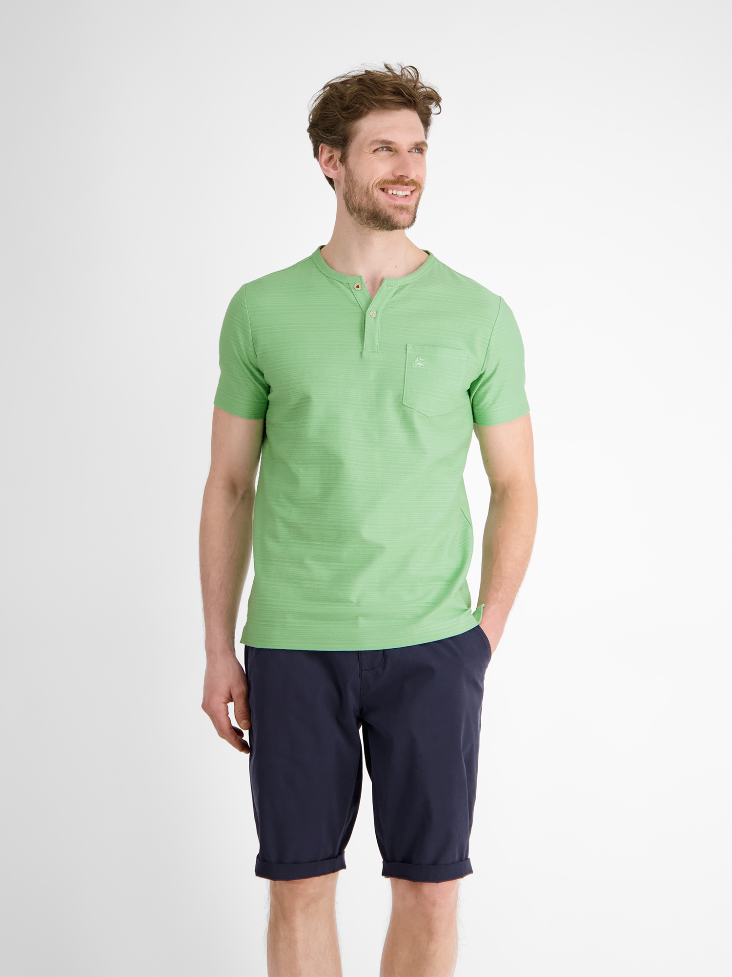 LERROS Henleyshirt »LERROS Serafino-Shirt, sommerlich-tonal gestreift« von Lerros